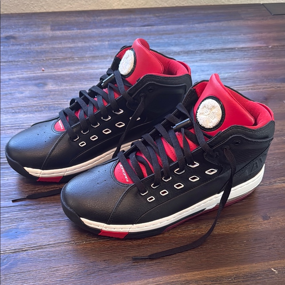 Black and Red High-Top Sneakers